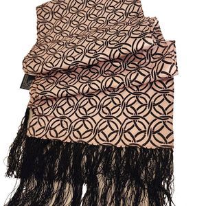 Evan-Picone Suit Pink Fringe Scarf Wrap  New